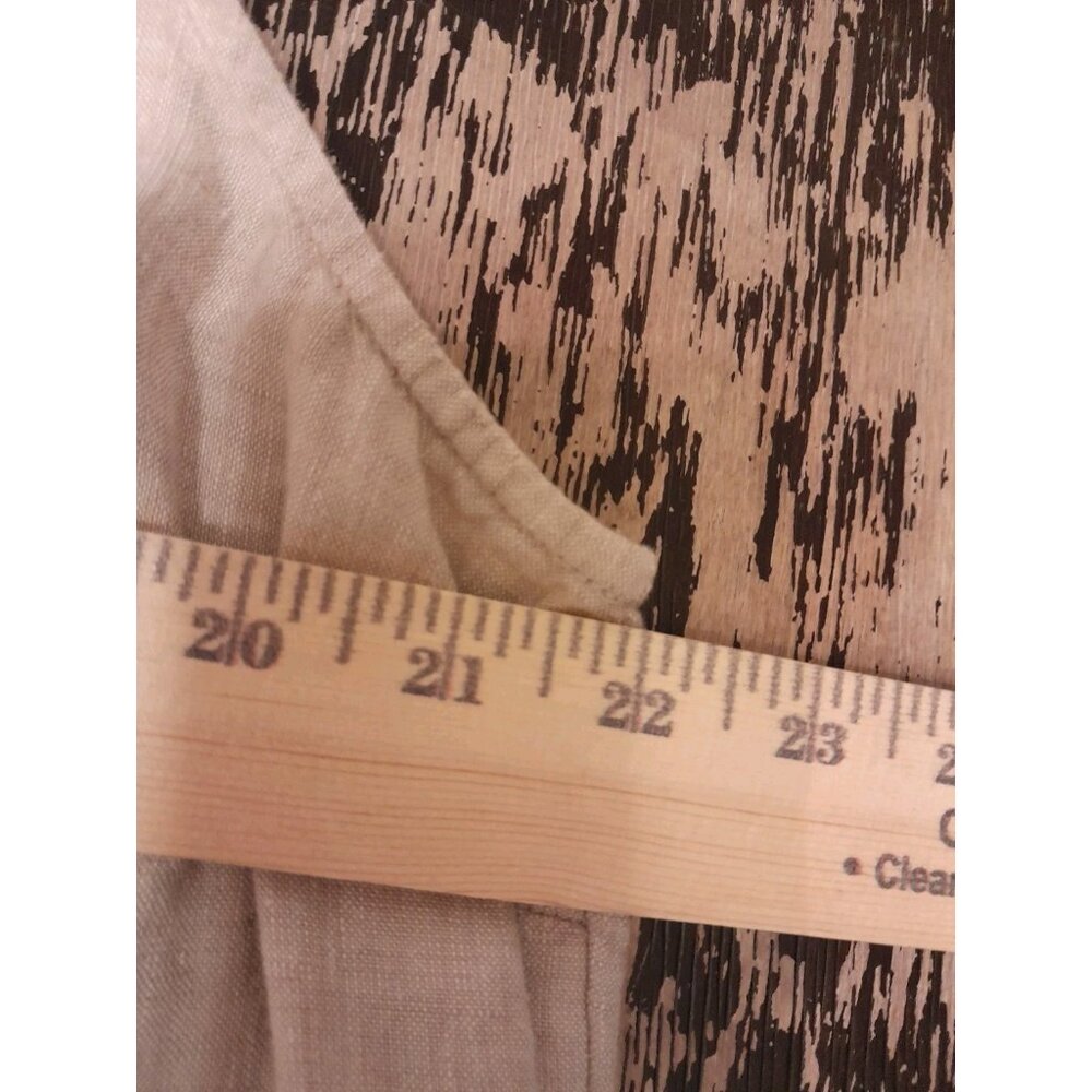 Lands End Linen Quiet Luxury Coastal Minimalist Vacation Size 18 Maxi Dress Tan - Picture 8 of 8
